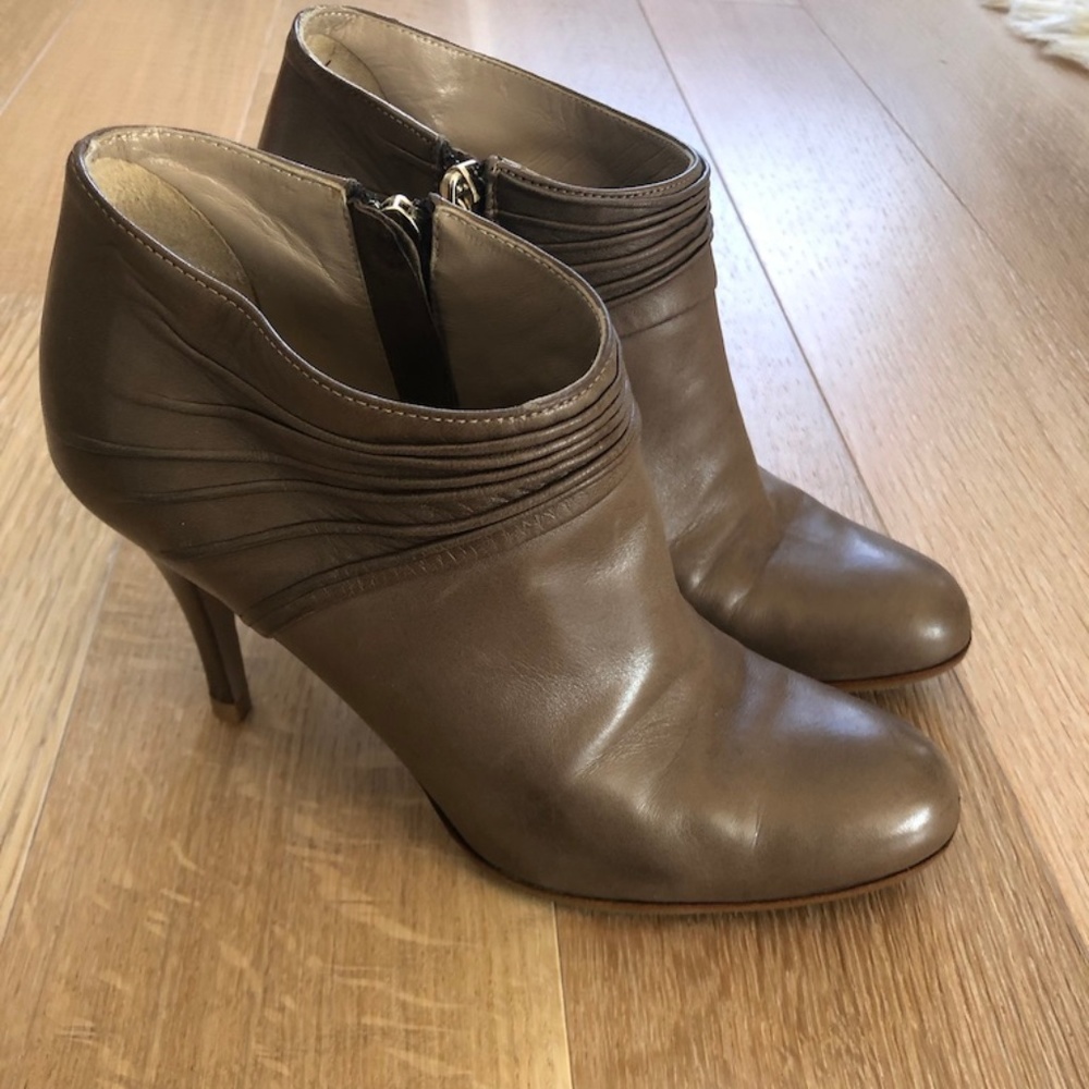 Valentino Taupe Ankle Booties Size 37